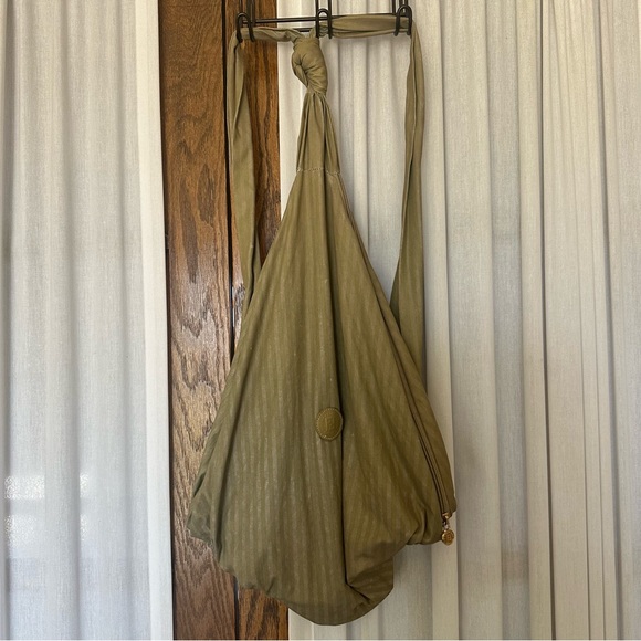 Fendi Vintage Striped Coated Fabric Shoulder Sling Bag Backpack with Pouchette - Picture 5 of 15